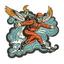 skydiving tattoo design idea