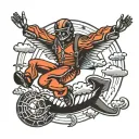 skydiving tattoo design idea