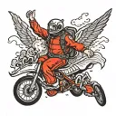 skydiving tattoo design idea