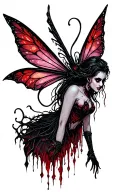 evil fairy tattoo design idea