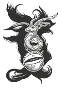 Springbok rugby emblem intertwined tattoo design idea
