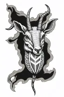 Springbok rugby emblem intertwined tattoo design idea