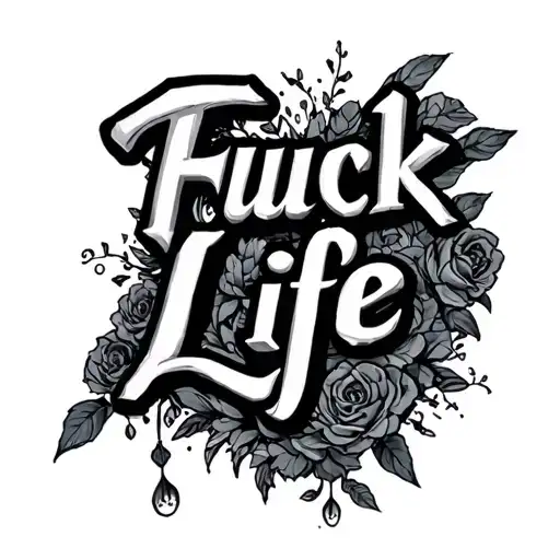 Fuck Life tattoo design idea
