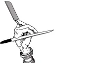 creation of Adam Barber pole with a blade tattoo design idea