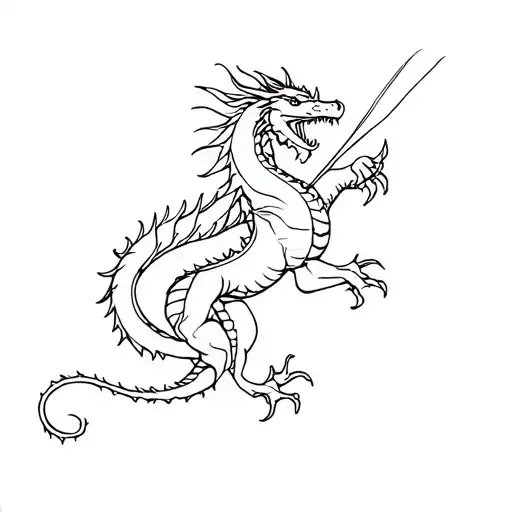 St. George killing the dragon tattoo design idea