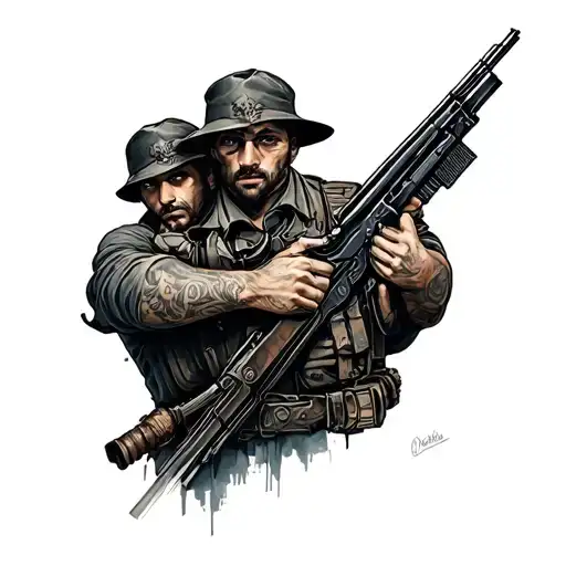 Brothers In Arms tattoo design idea