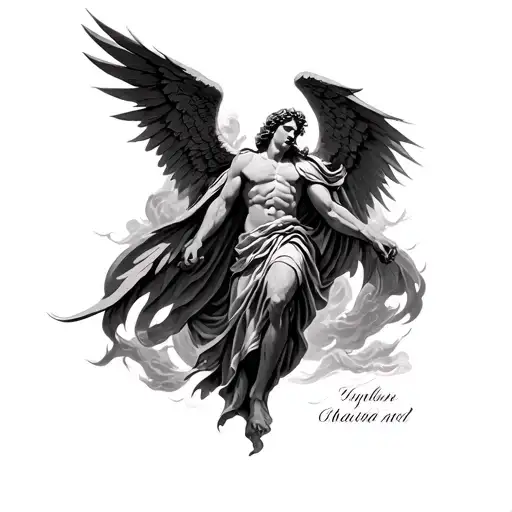 Gabriel Archangel tattoo design idea