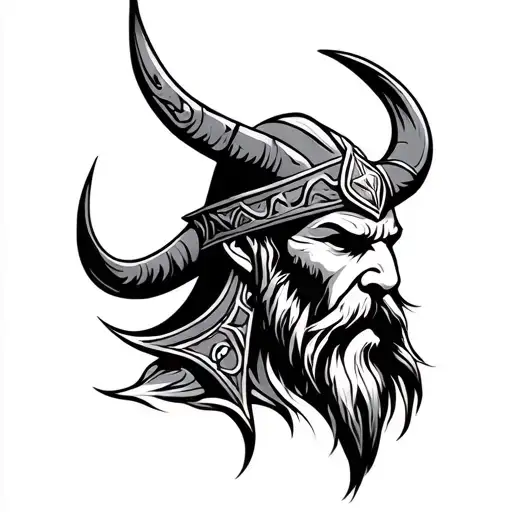 Viking Tribal tattoo design idea