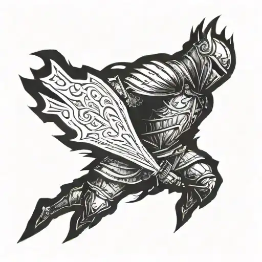 dark souls knight  tattoo design idea