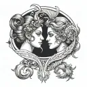 Gemini And Pisces tattoo design idea