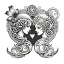 Gemini And Pisces tattoo design idea