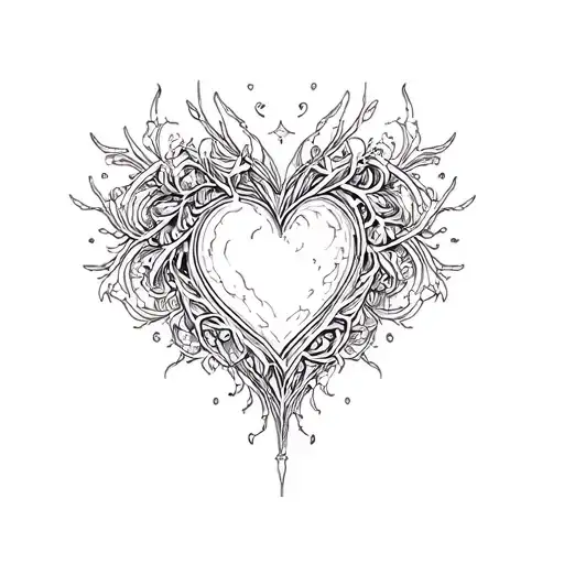 eternity heart made tattoo design idea