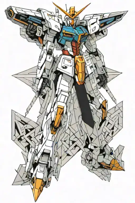 gundam and celtic tattoo design idea