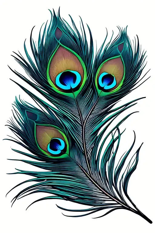 Peacock feather tattoo design idea