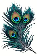 Peacock feather tattoo design idea