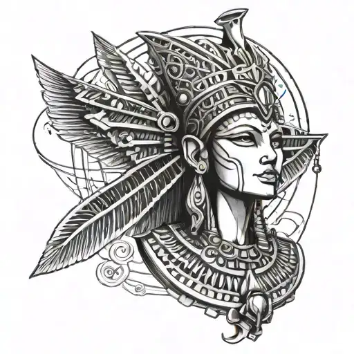 i want something witchy egyptian theme spine tattoo with like greek writing down the spine tattoo design idea