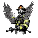 virgin firefighter tattoo design idea