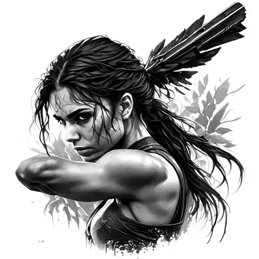 Lara Croft beautiful tattoo design idea