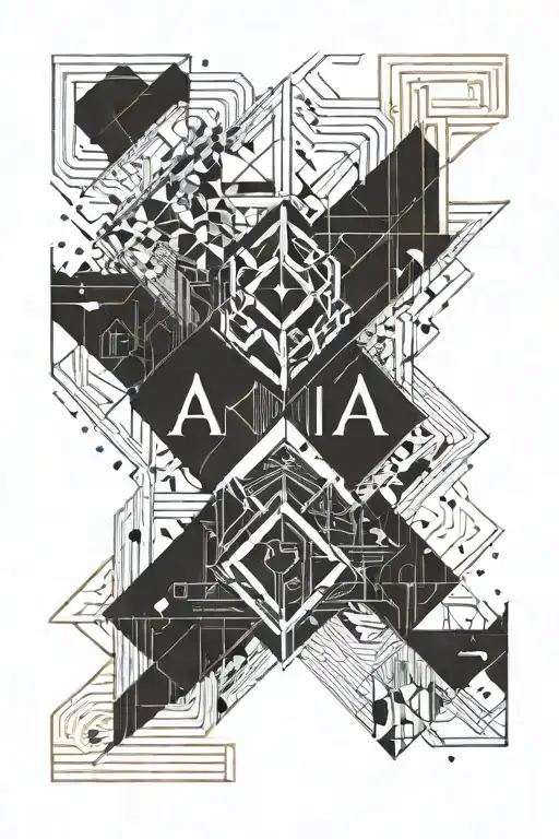 text aria tattoo design idea