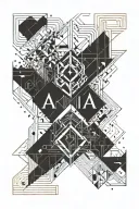 text aria tattoo design idea