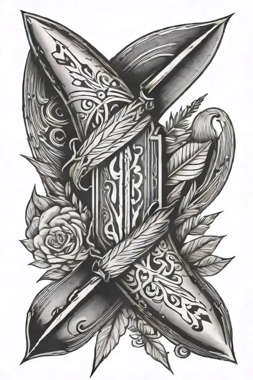 quiver with arrows   tattoo design idea