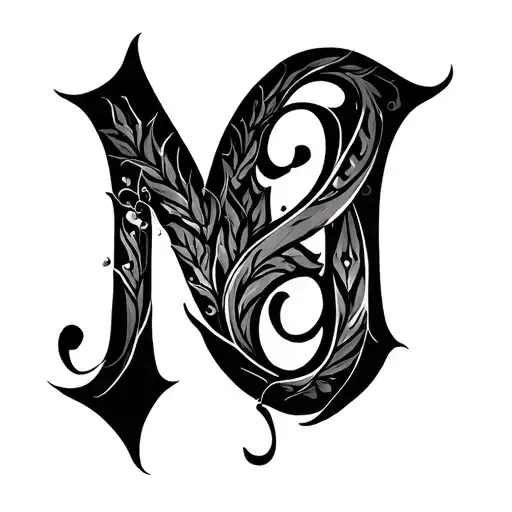 "Manthan Maitri" Two Names Combined tattoo design idea