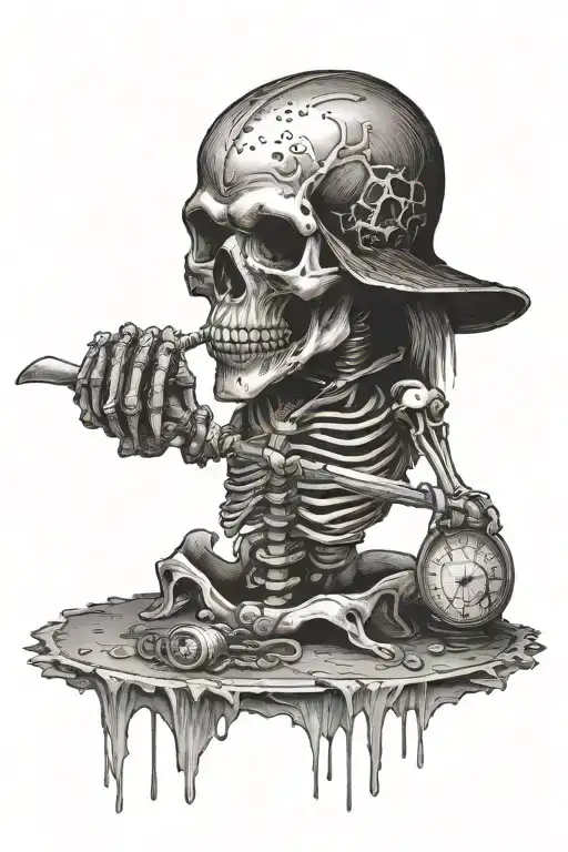 grim ripper and weighing ⚖️  tattoo design idea
