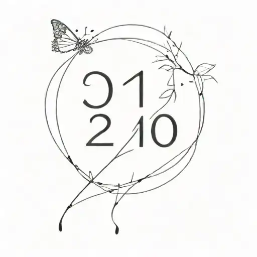 date of birth tattoo design idea