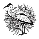 evil sacred ibis bw  tattoo design idea
