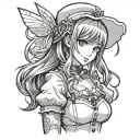 censored hentai maid girl tattoo design idea