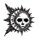 Gothic Sun tattoo design idea