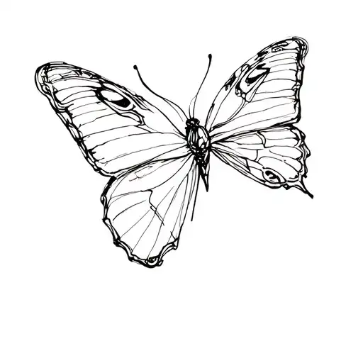 papillon tattoo design idea