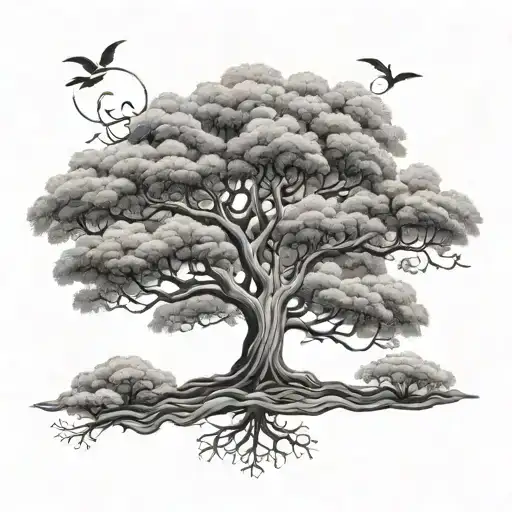 bodhi tree tattoo design idea