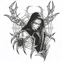 phantom troupe spider tattoo design idea