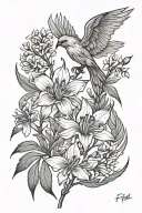 fireweed flame Pheonix  tattoo design idea