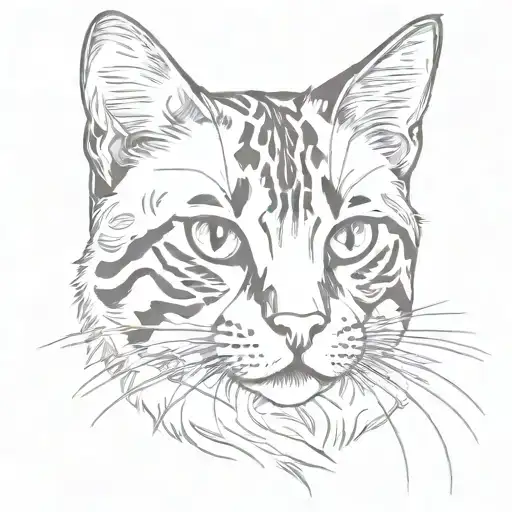 bengal cat tattoo design idea