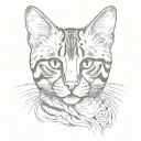 bengal cat tattoo design idea