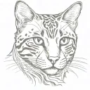bengal cat tattoo design idea