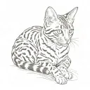 bengal cat tattoo design idea