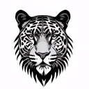 Jaguar Aztec tattoo design idea