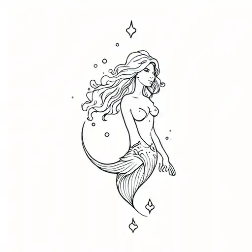 Little Mermaid tattoo design idea