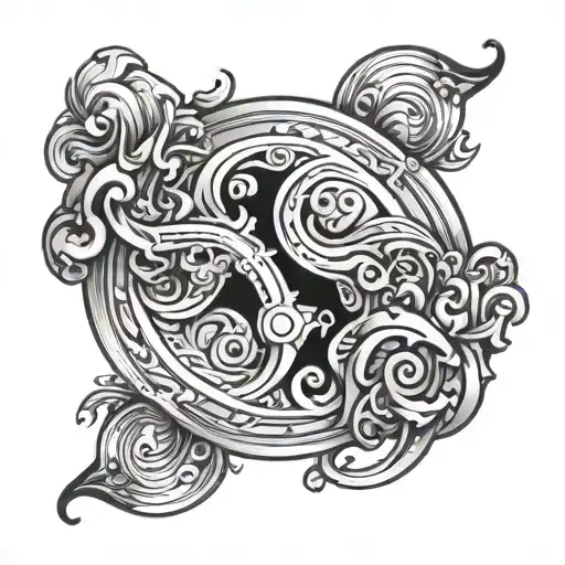 gemini sign tattoo design idea