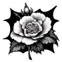 Carnation Snowdrop tattoo design idea