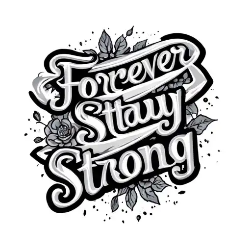 "Forever Stay Strong " semi colon  tattoo design idea