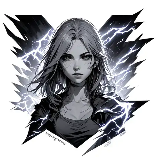 Anime Lightning tattoo design idea