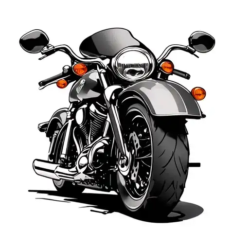 i want a tattoo with a FXRT fairing from the harley davidson motorcyle tattoo design idea