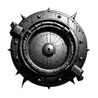 locked vault door tattoo design idea