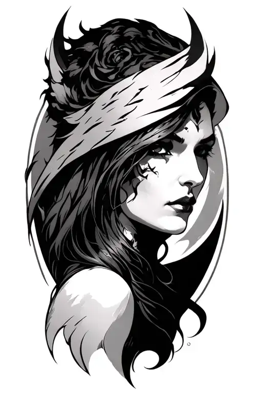 Morrigan tattoo design idea