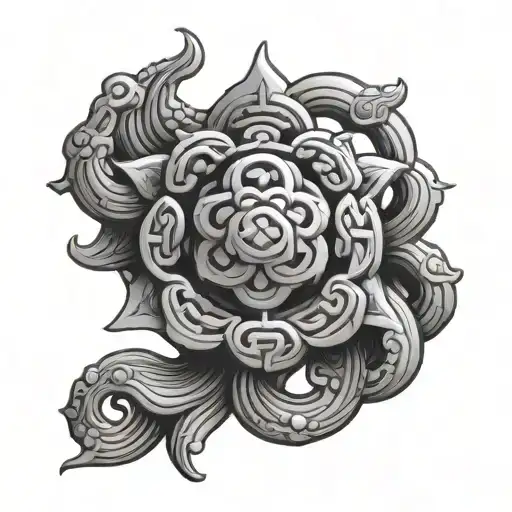 Buddhist lucky knot tattoo idea tattoo design idea