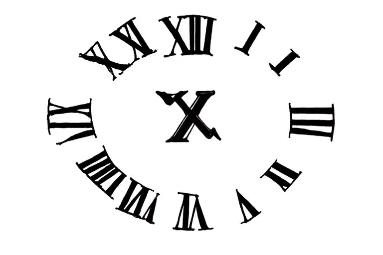 1985 Roman Numerals tattoo design idea